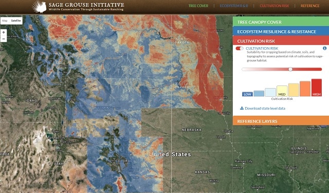 cultivation risk map - sage grouse initiative