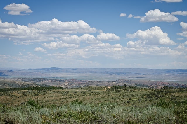 Sagebrush country extends into the distance on the Kennedy Ranch in Utah's Bear Valley.