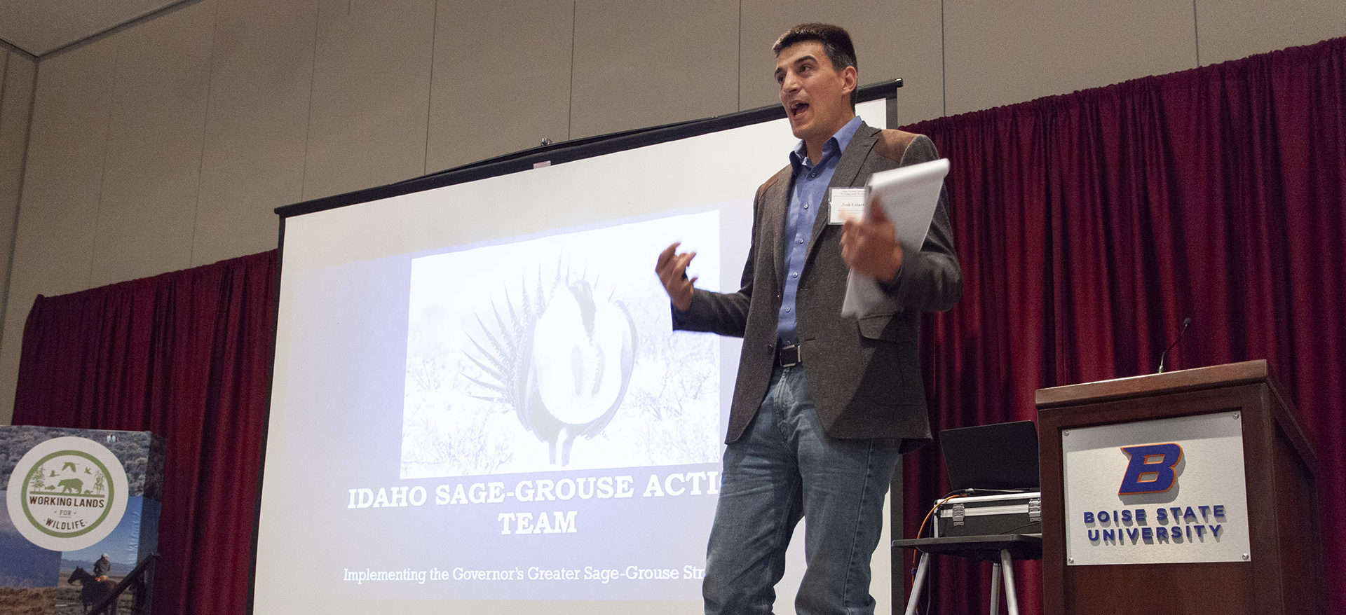 Josh Uriarte with Idaho Governor’s Office of Species Conservation shares details on Idaho’s Sage Grouse Action Team’s cooperative range land conservation efforts.